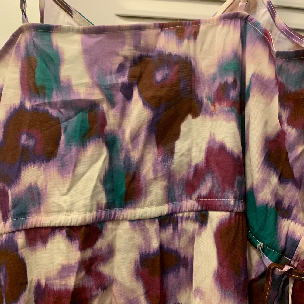 Universal Thread Purple and Brown Tie-Dye Dress